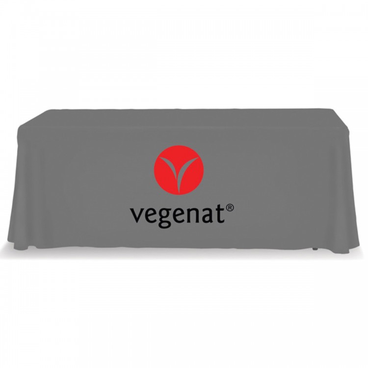Grey Table Throw 2 Color Logo Print 6 ft. or 8ft. ( 3-sided or 4-sided option)